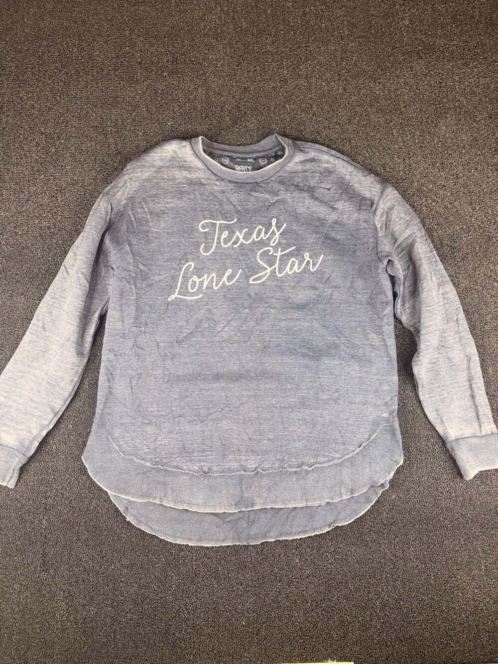 ROYCE Texas Lone Star Distressed Acid Wash Crewneck Sweatshirt XL